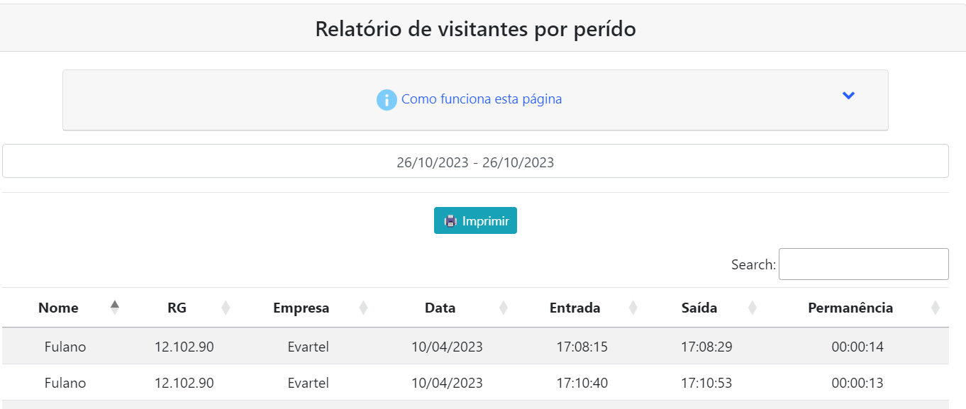 Visitantes na empresa